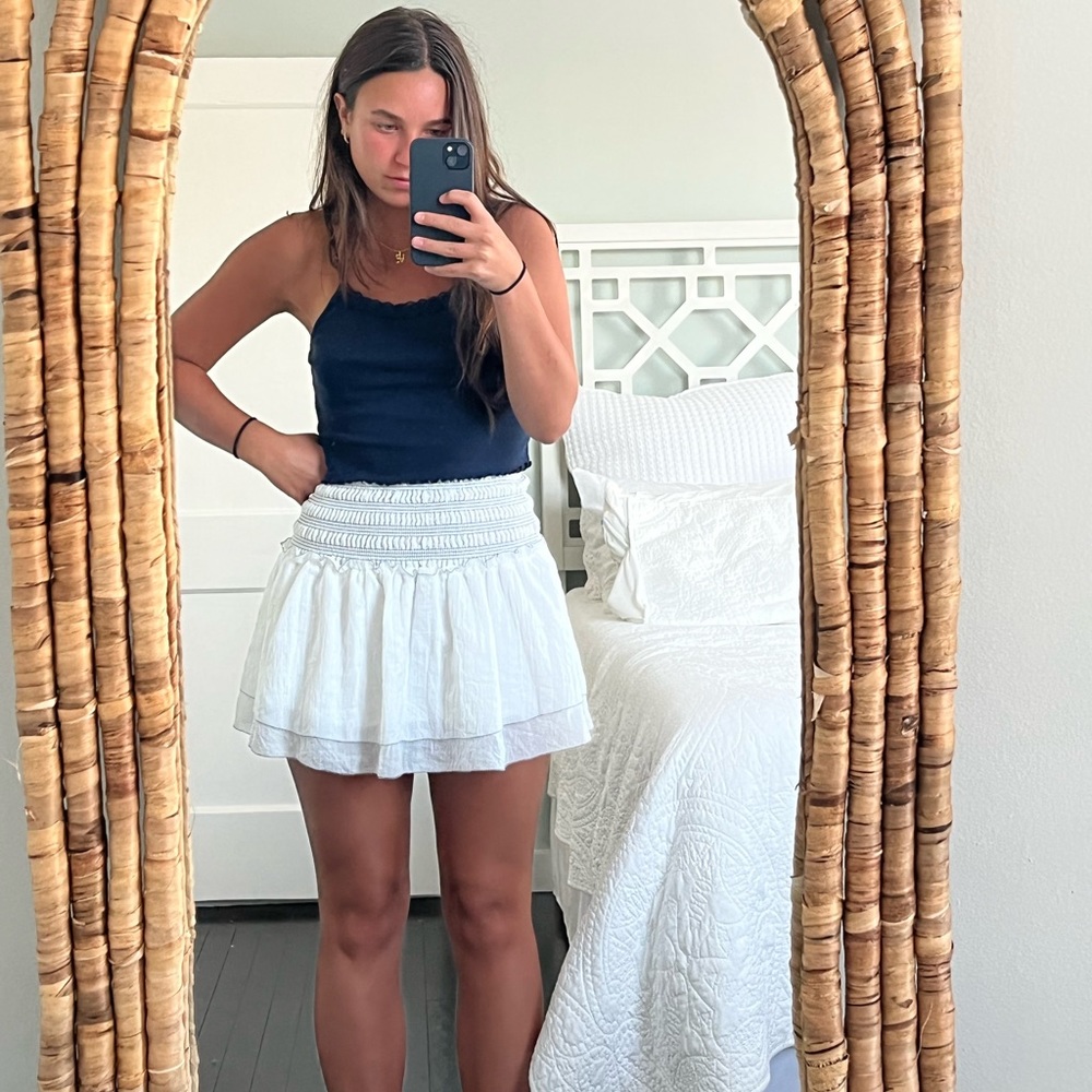 White tiered skirt